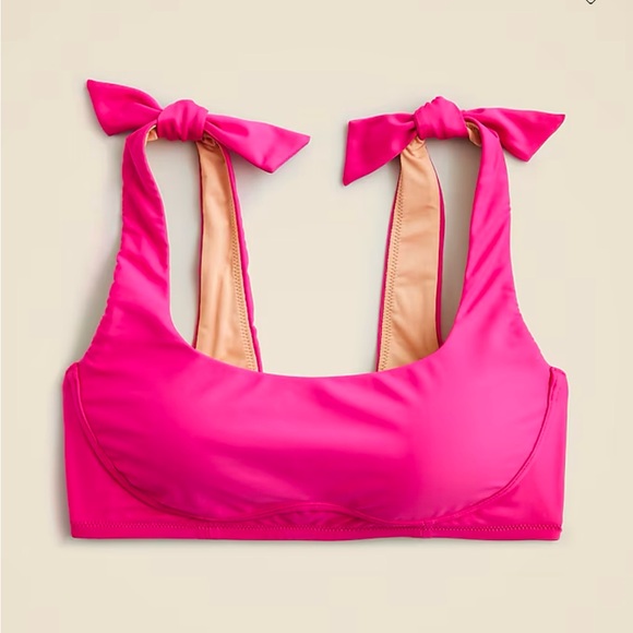 J. Crew Other - NWT J.Crew Tie Shoulder Scoop Neck Bikini Top